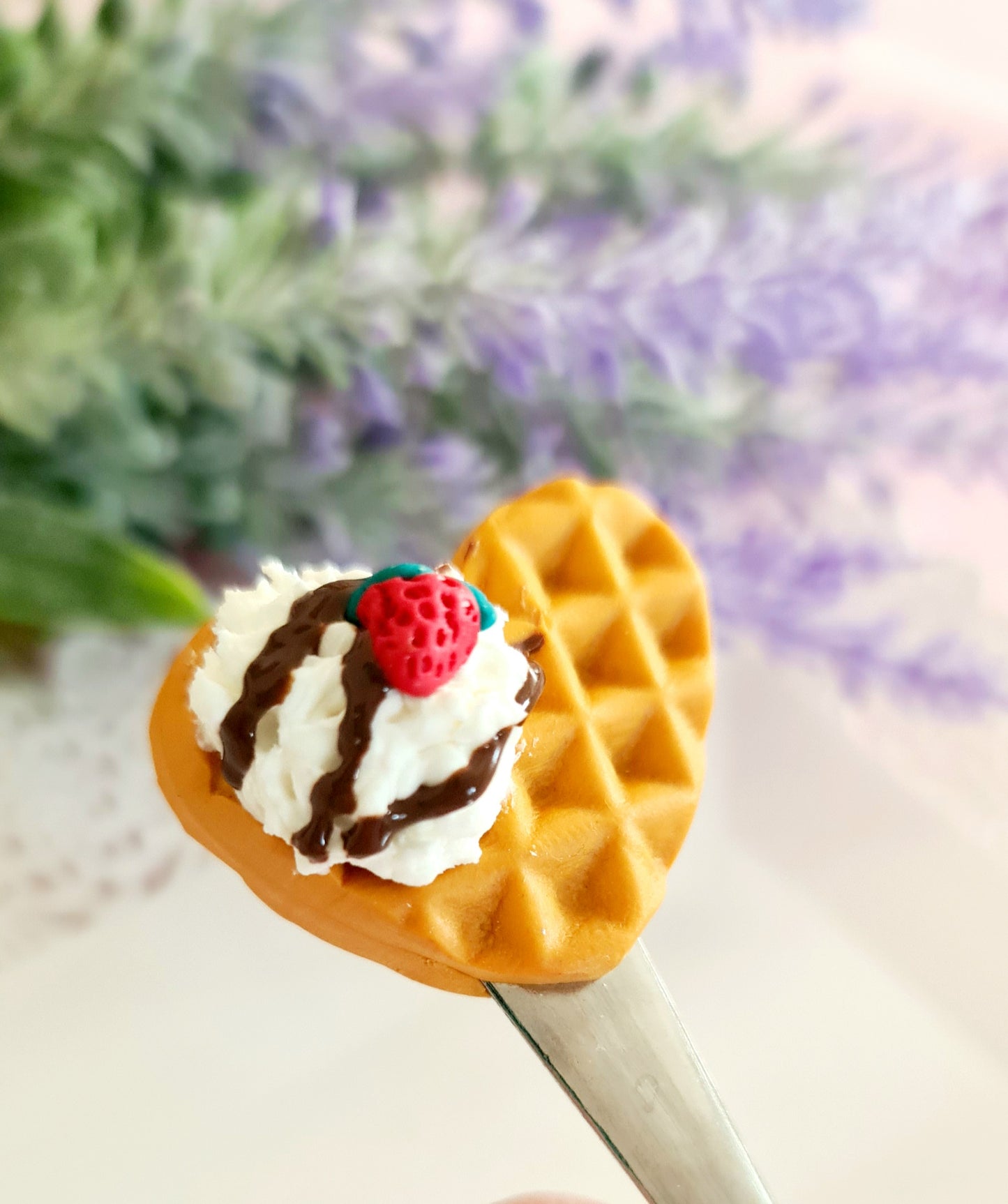 Cucchiaini con finti waffles