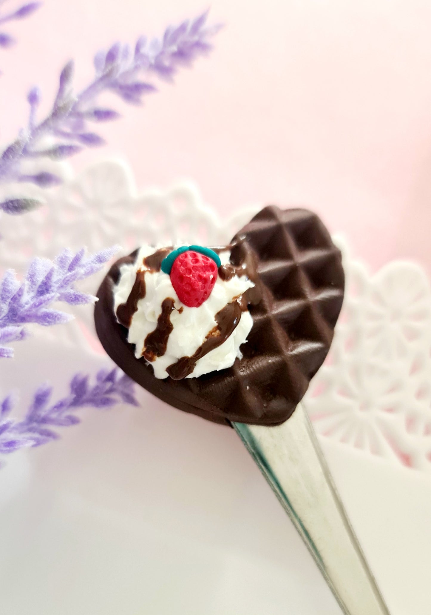Cucchiaini con finti waffles