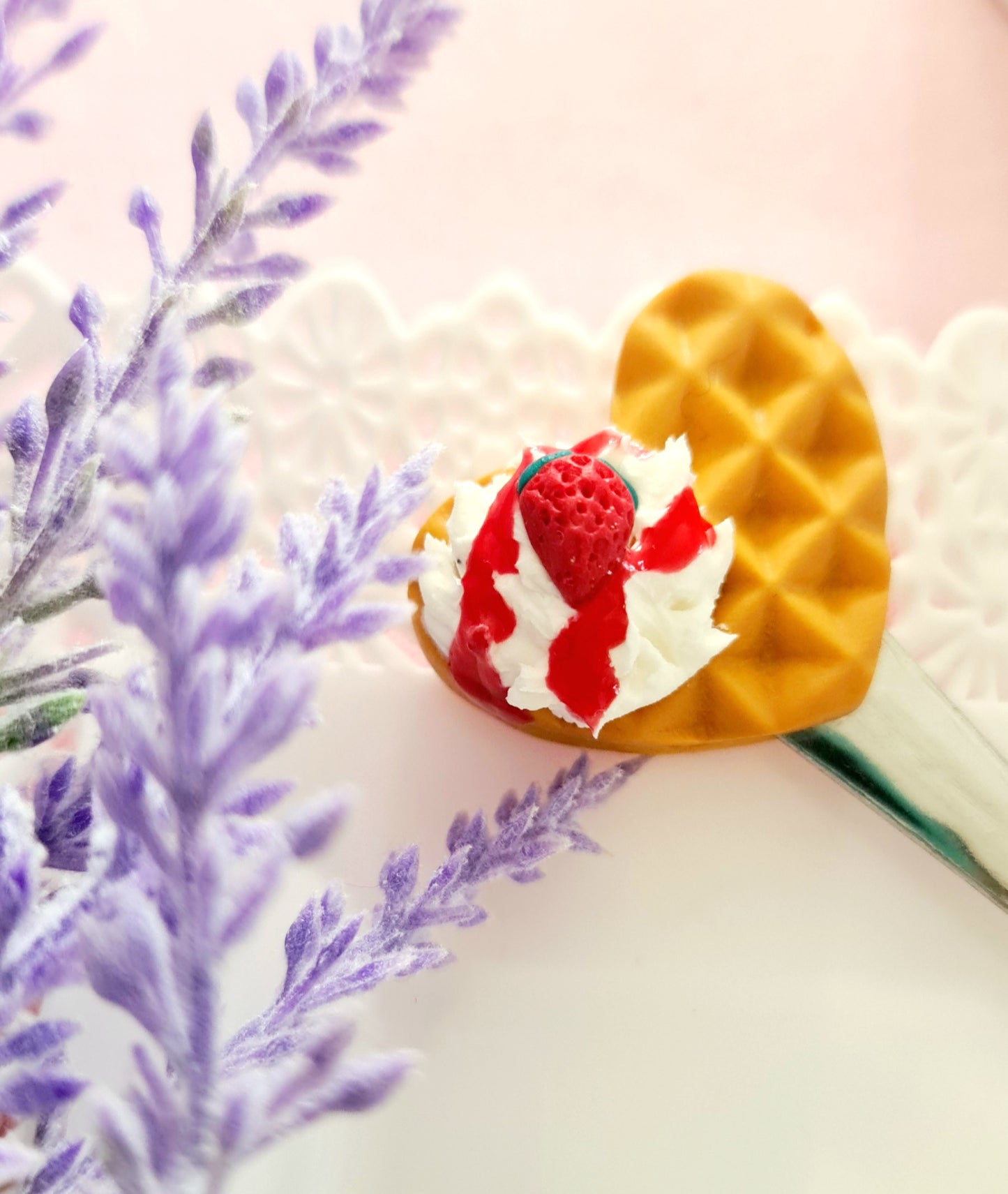 Cucchiaini con finti waffles