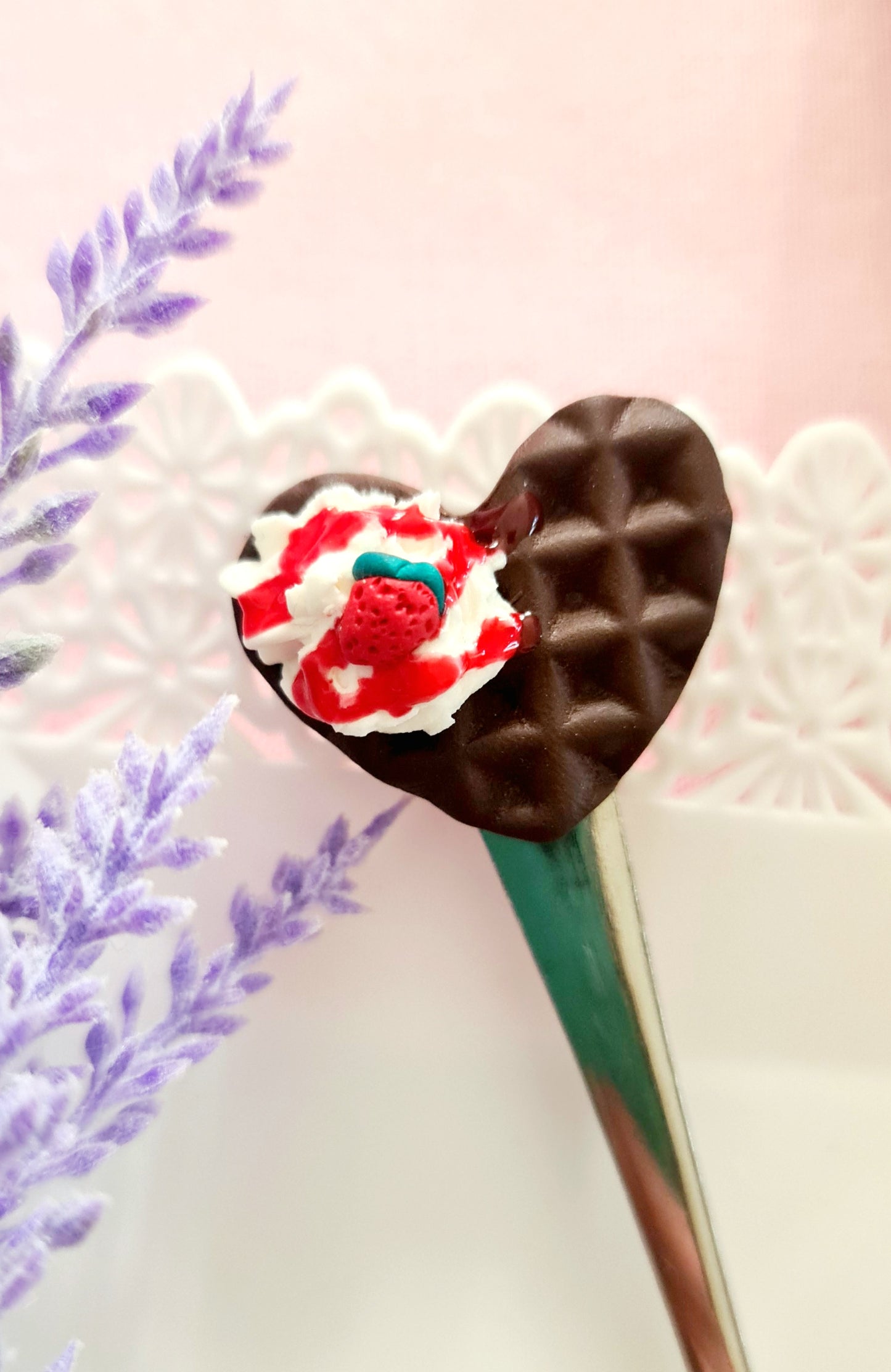 Cucchiaini con finti waffles