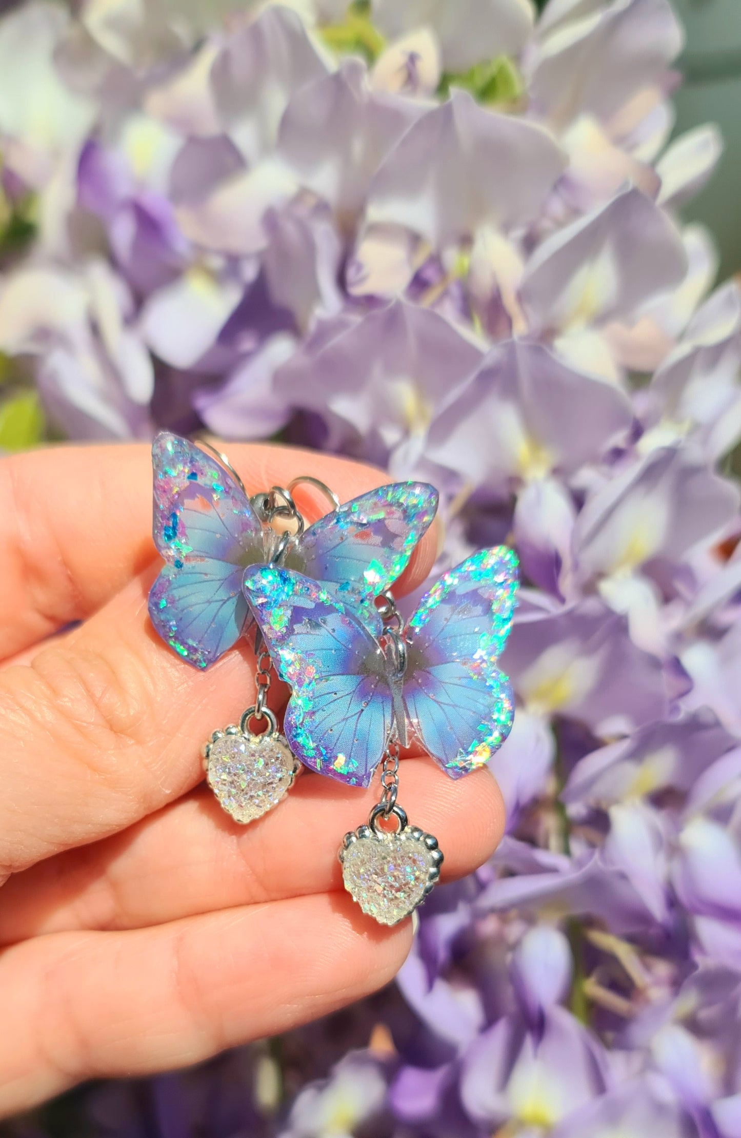 Orecchini farfalle azzurre