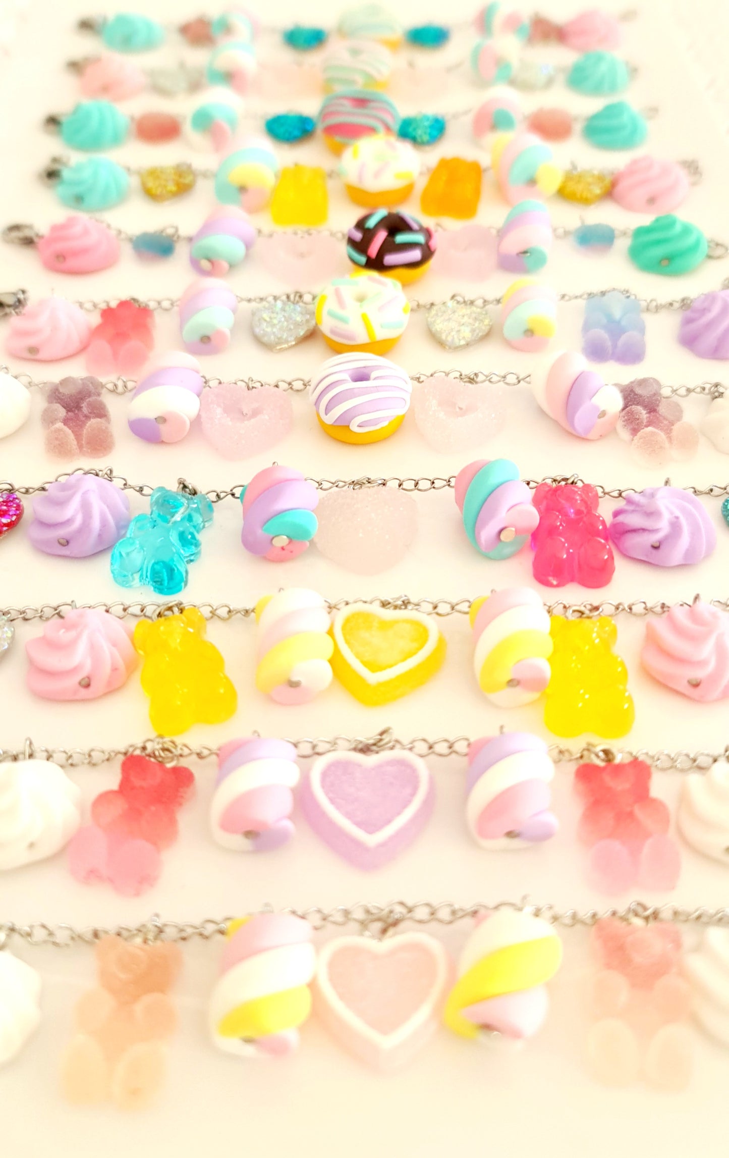 Bracciali per bambine con finti dolcetti