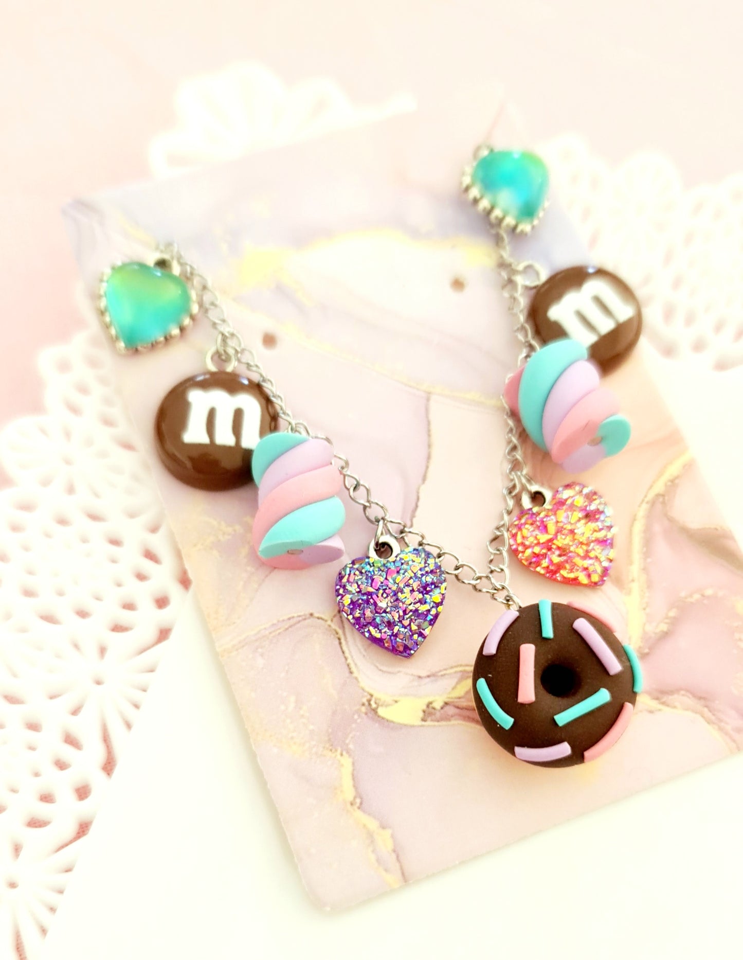 Bracciali per bambine con finti dolcetti