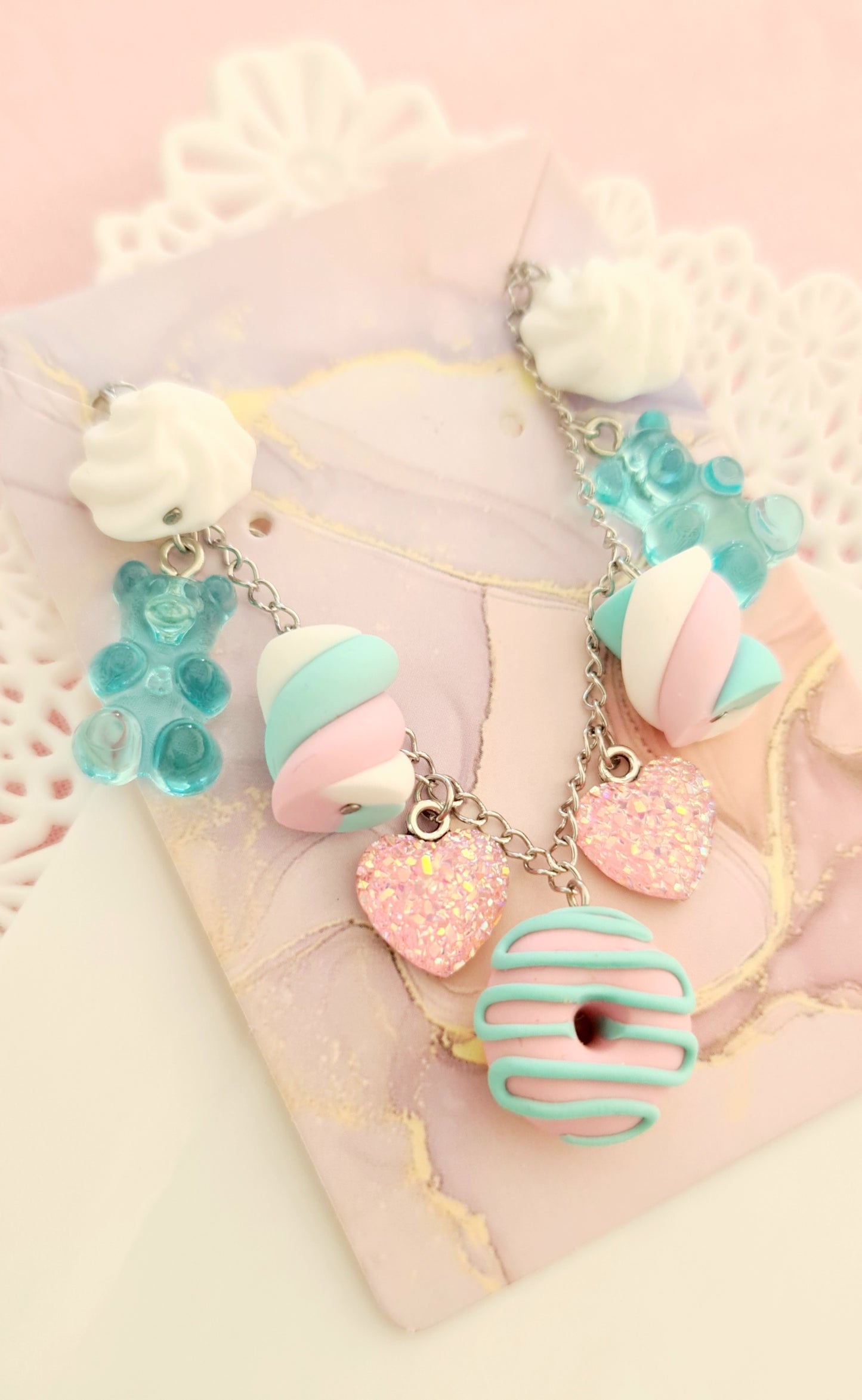 Bracciali per bambine con finti dolcetti