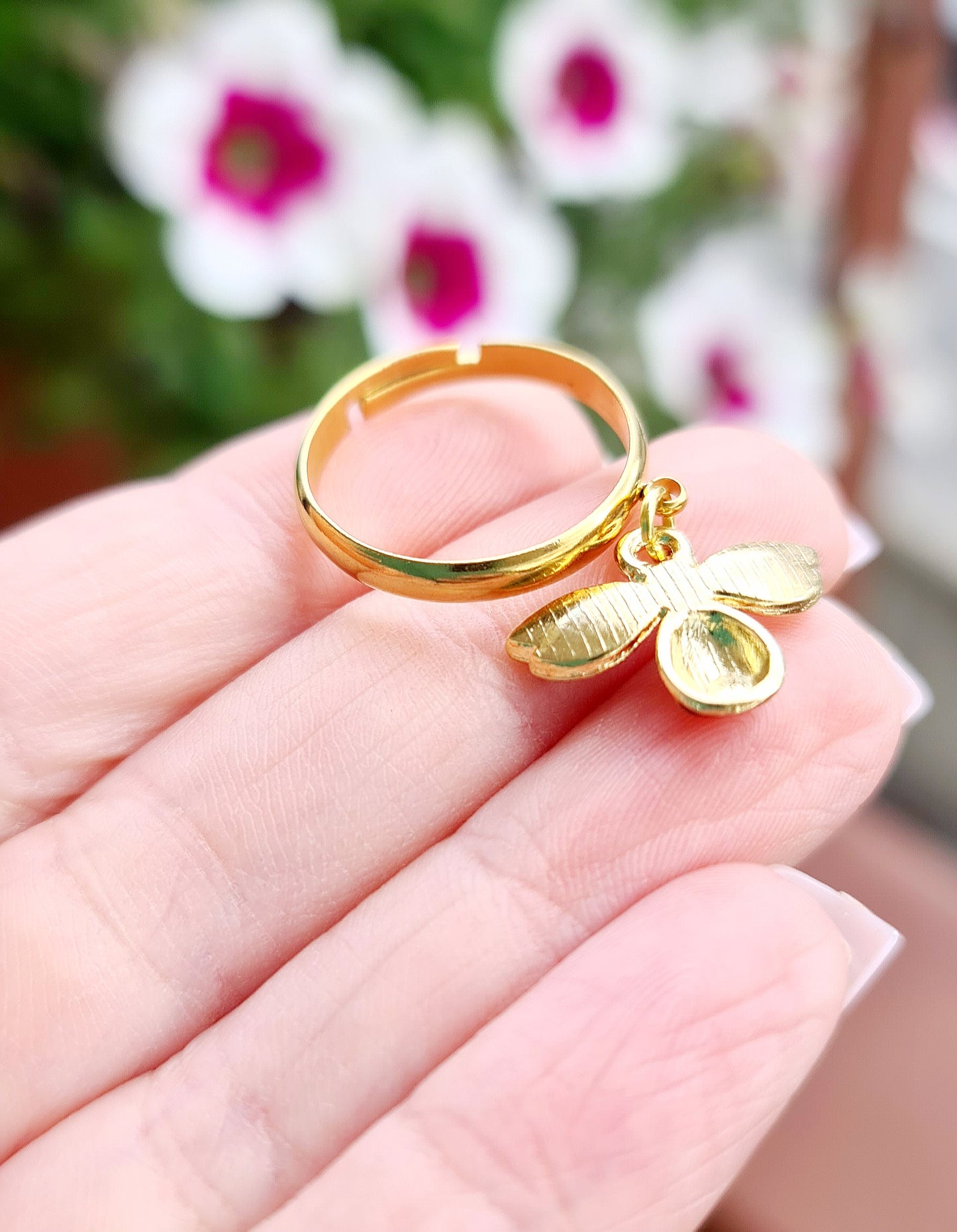 Anello ape smaltata con strass - Bijoux Primaverile