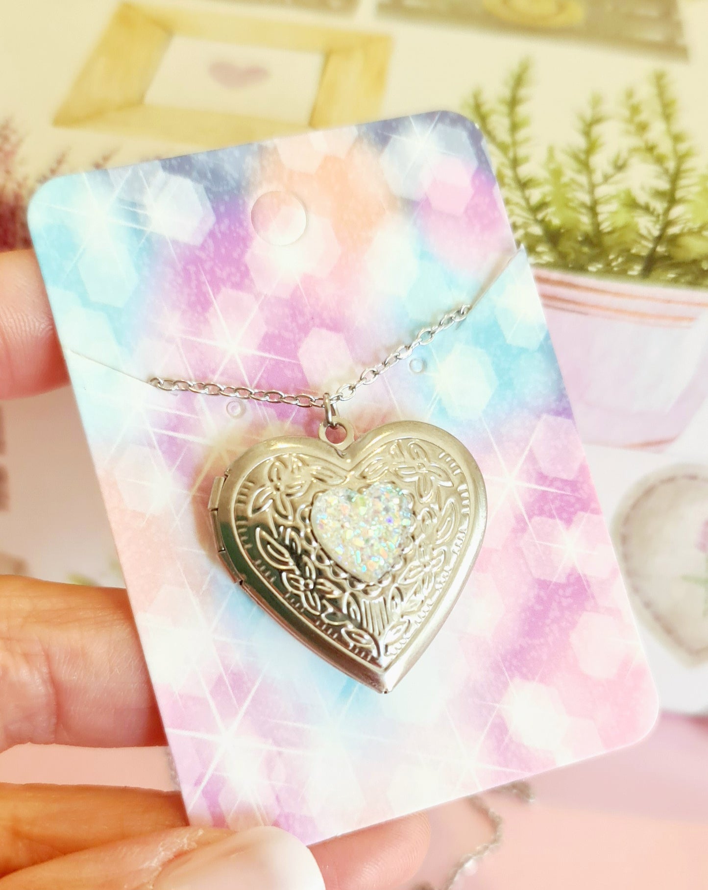 Collana portafoto cuore