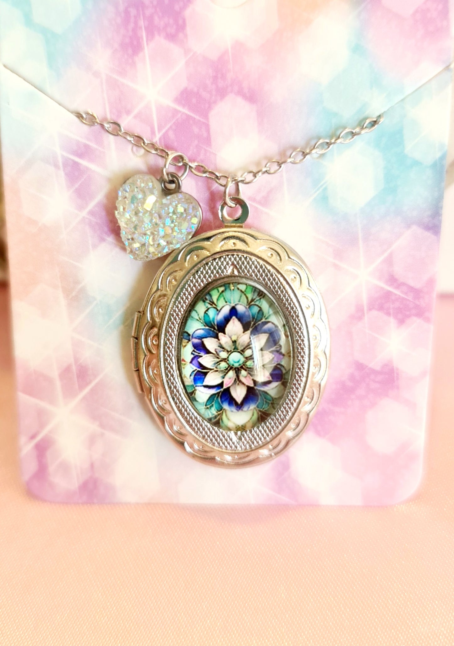 Collana portafoto fiore