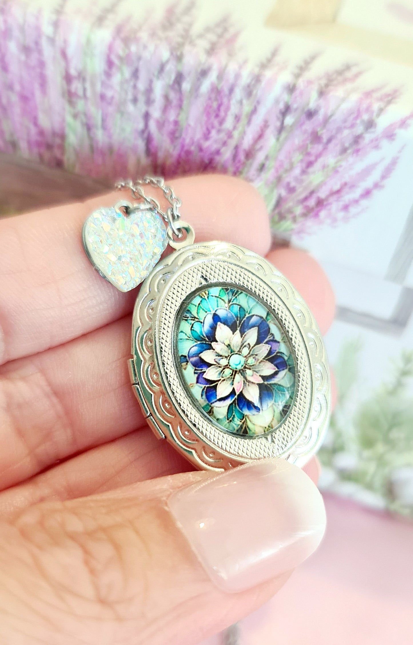 Collana portafoto fiore