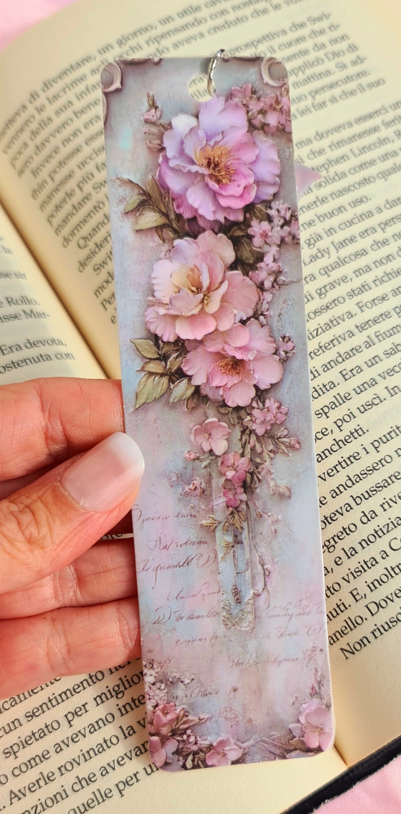 Segnalibri con farfalla rosa e azzurra