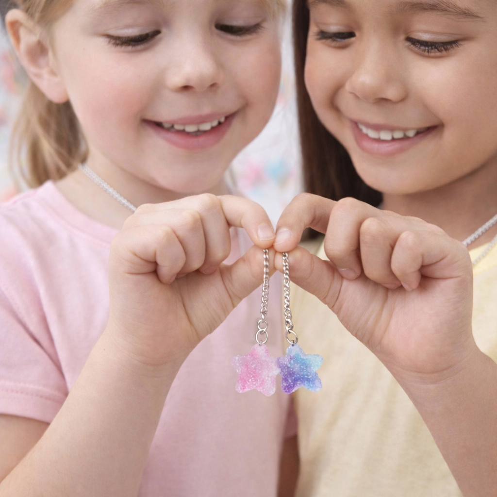 Collane con finte caramelle gommose a forma di stella – Idee regalo carine per bambine e per le piccole invitate ad una festa di compleanno