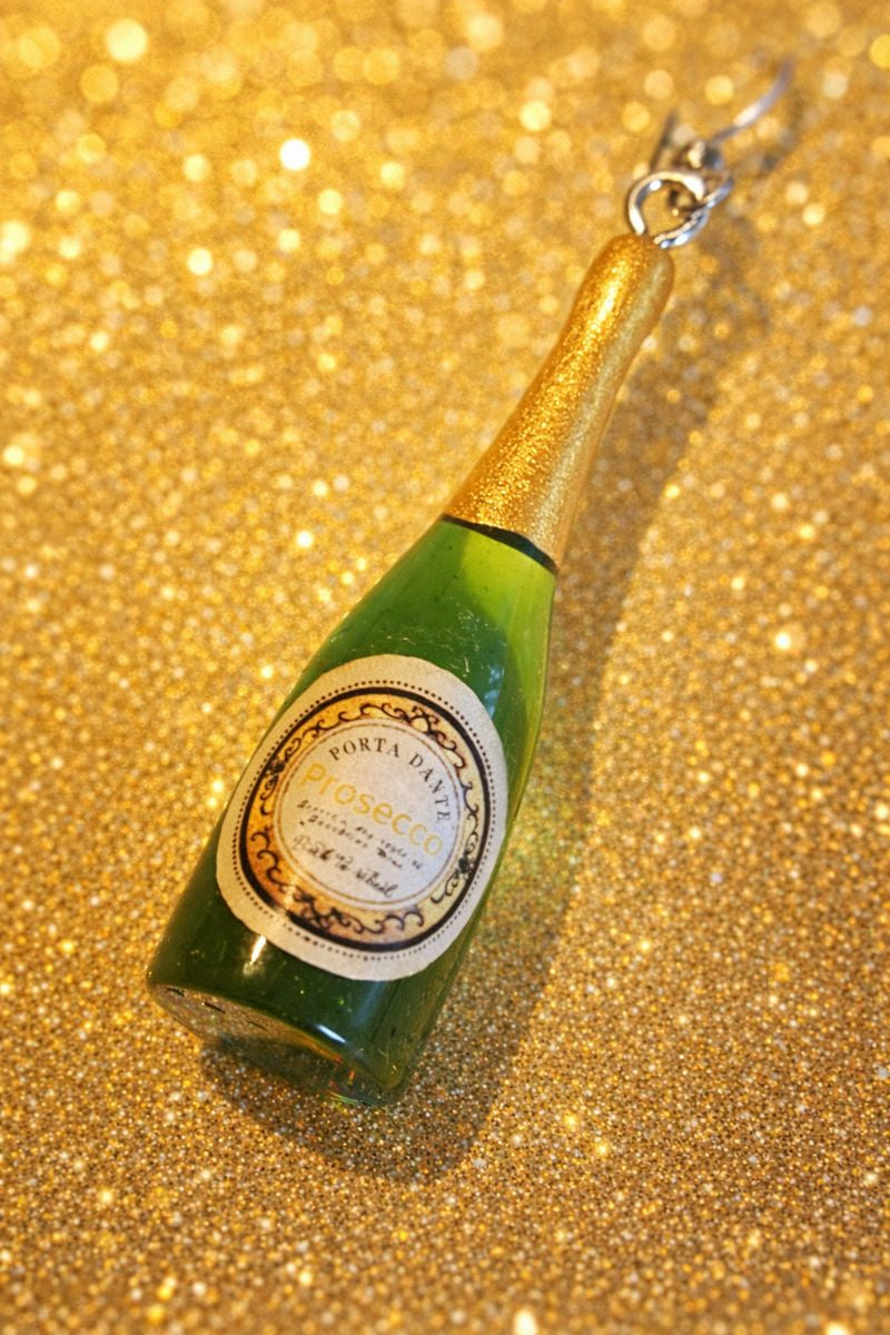 Orecchini Mini Calici con Spumante – Handmade in Svizzera