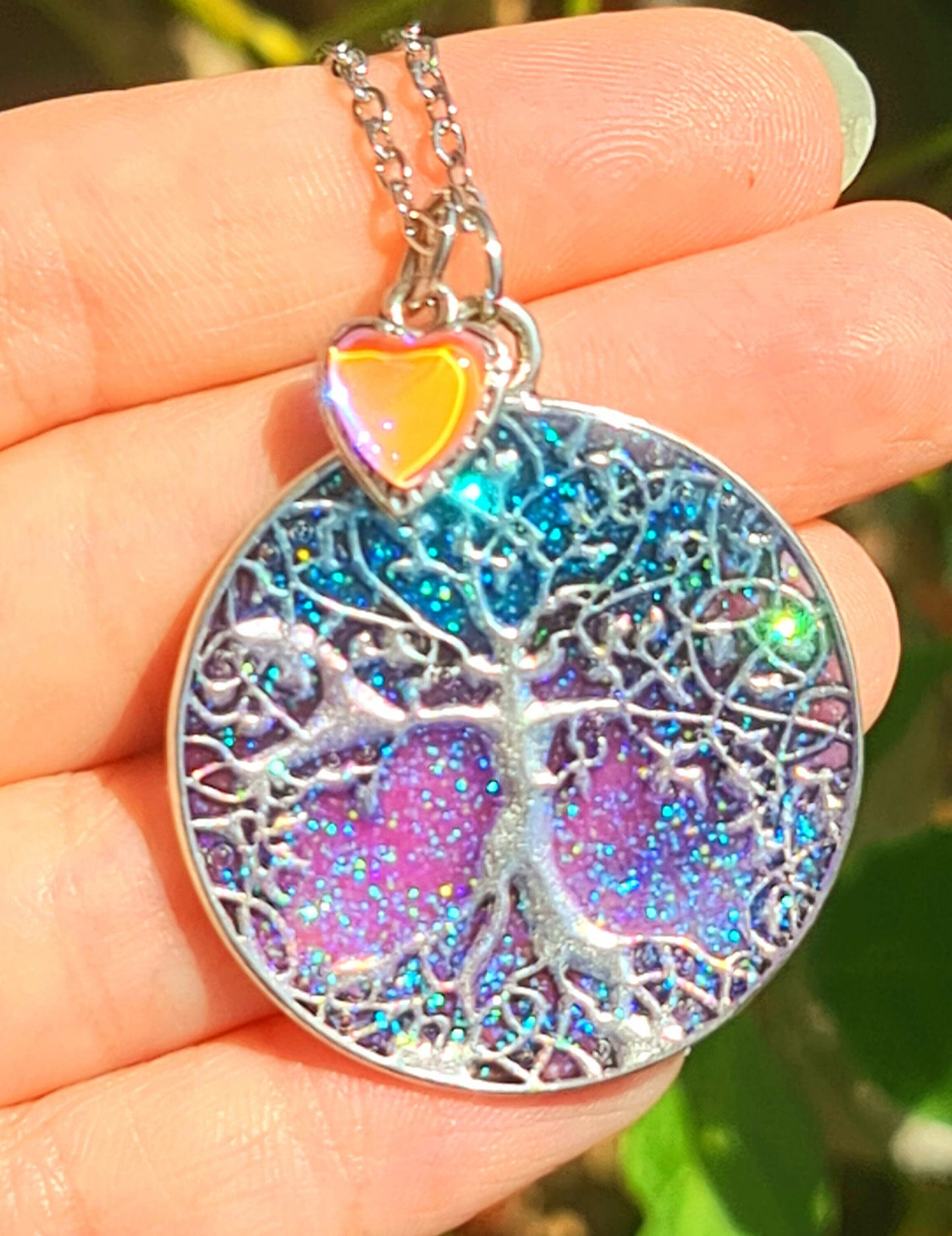 Collana ALBERO DELLA VITA viola/azzurro