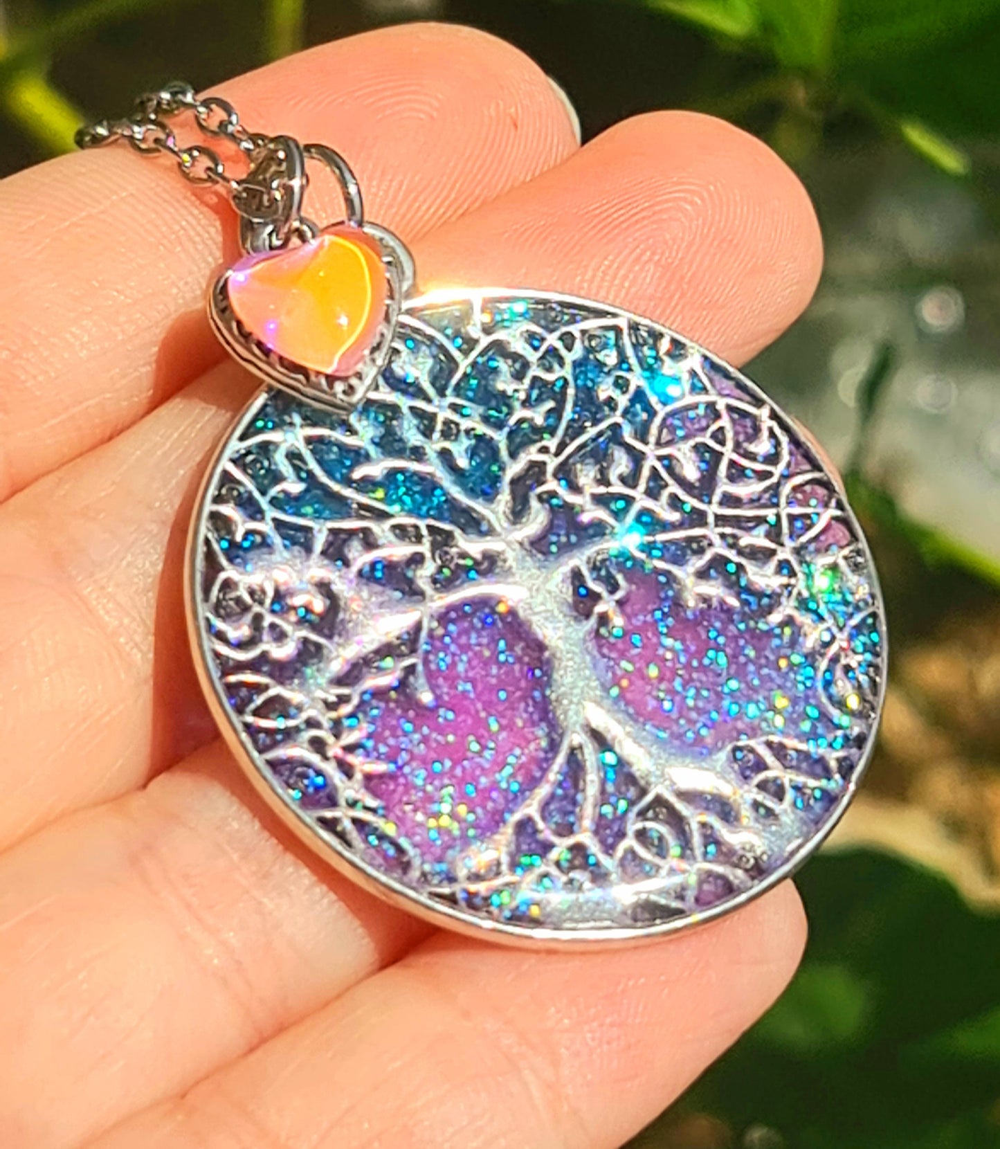 Collana ALBERO DELLA VITA viola/azzurro