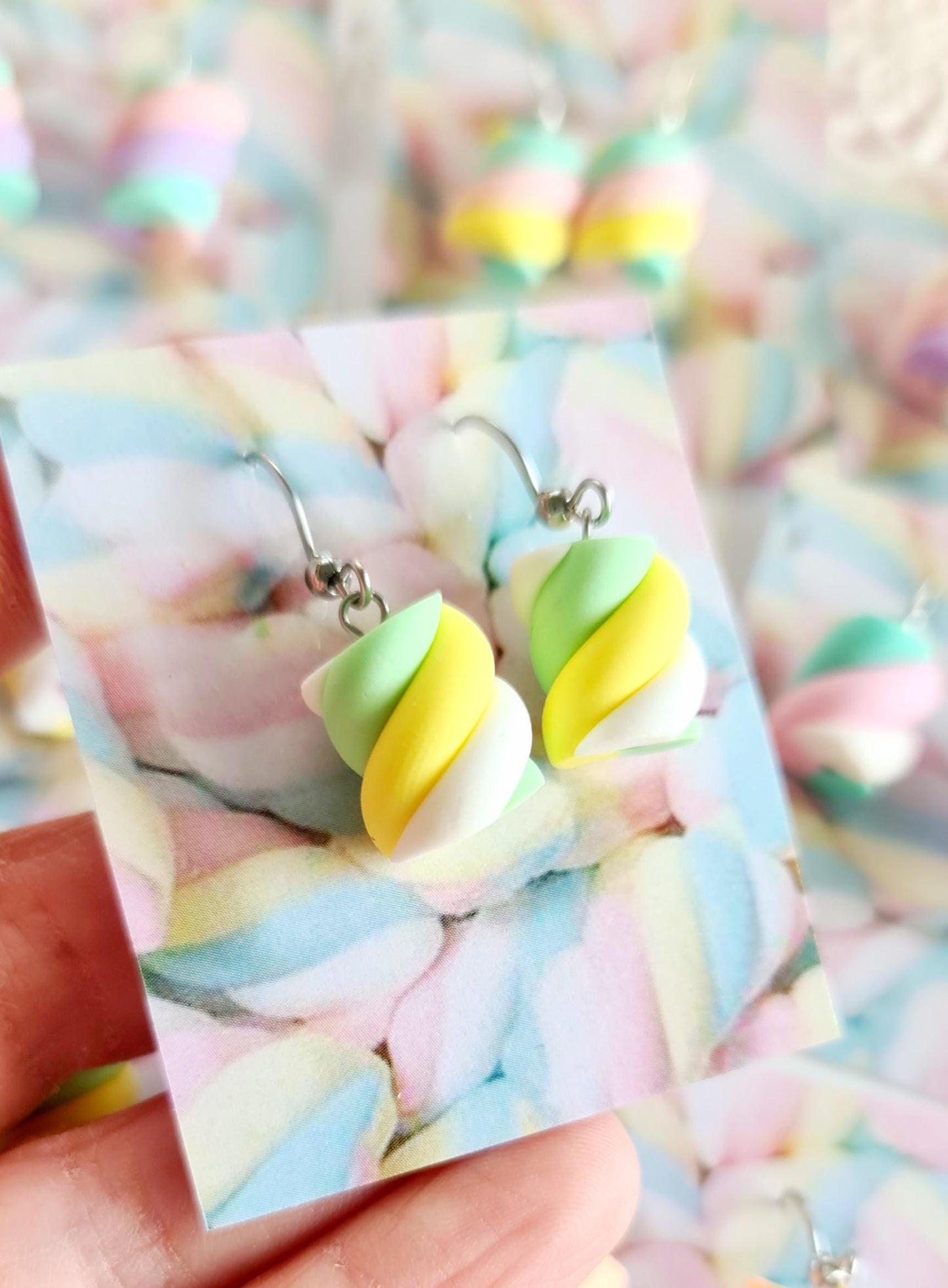 marshmallow earrings