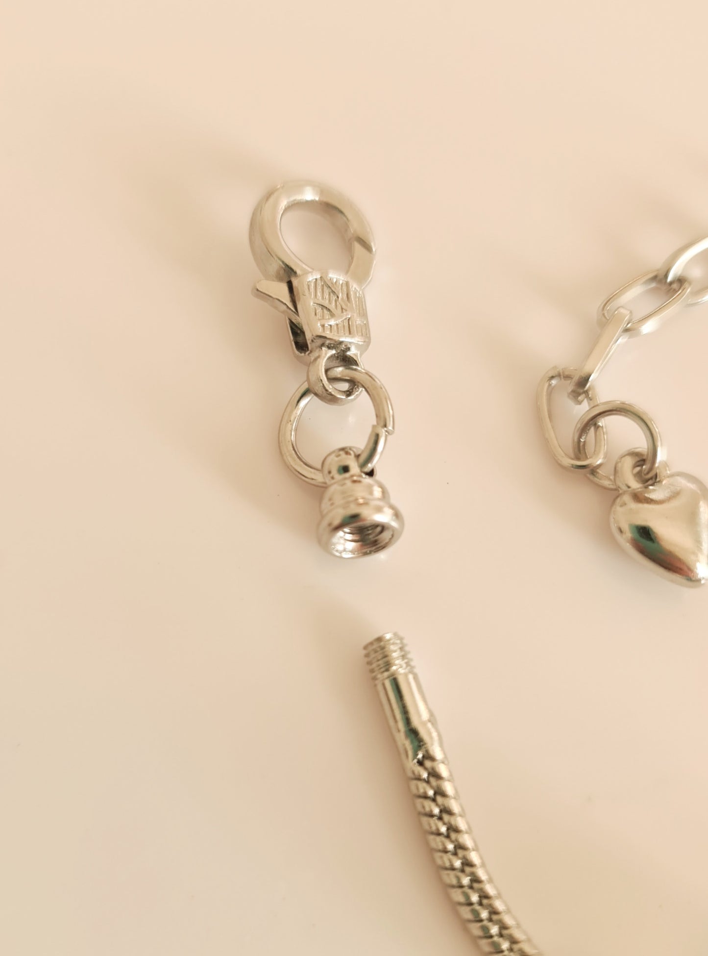 Bracciale con catena a serpente con charm fiocco di neve