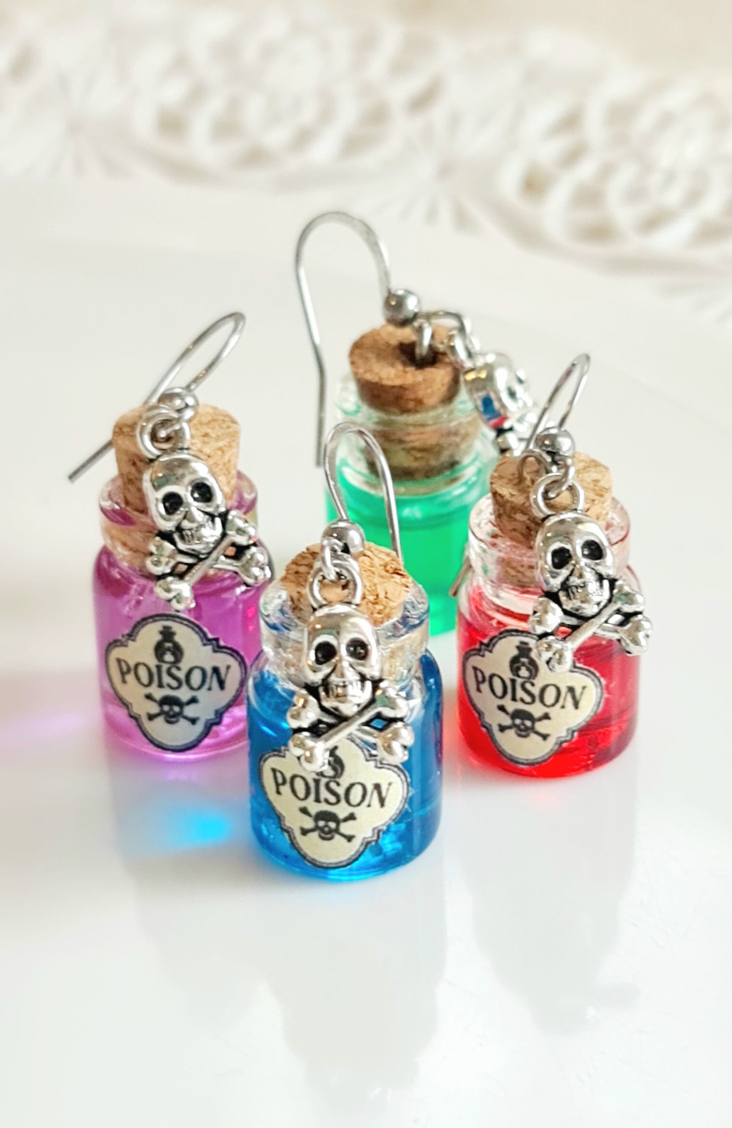 Orecchini pozioni di veleno per Halloween