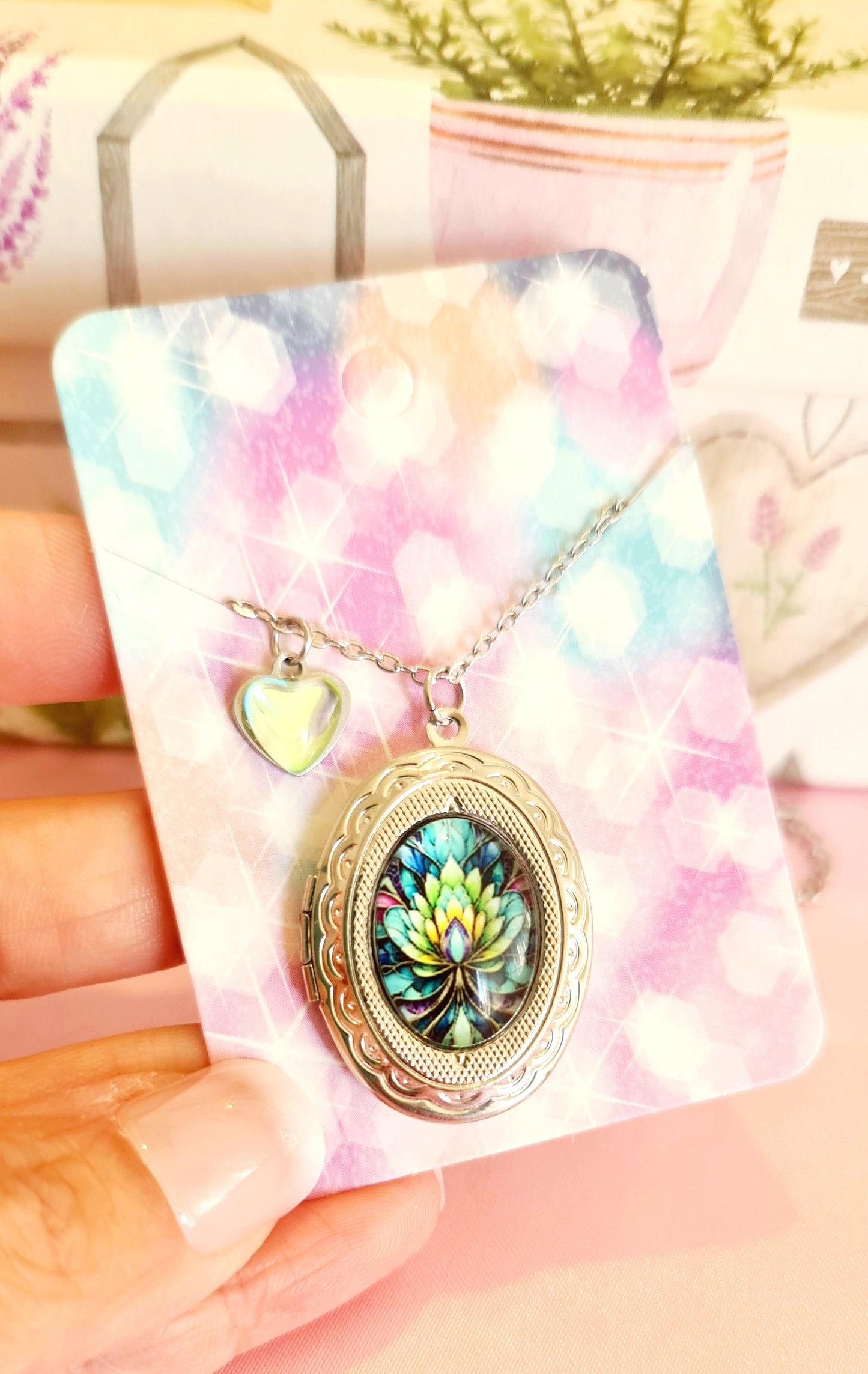 Collana portafoto fiore 2