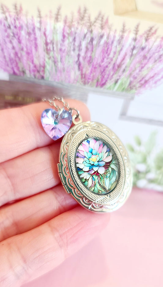 Collana portafoto fiore 3