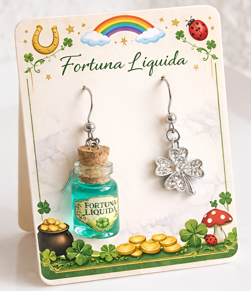 Orecchini Fortuna Liquida – Indossa la Fortuna con le mie Pozioni Artigianali
