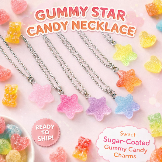 Collane con finte caramelle gommose a forma di stella – Idee regalo carine per bambine e per le piccole invitate ad una festa di compleanno