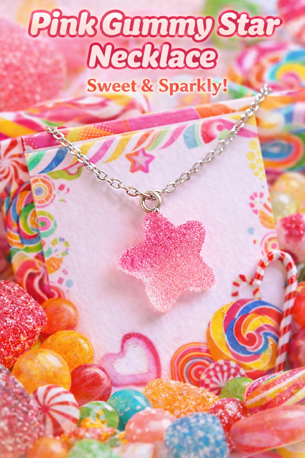 Collane con finte caramelle gommose a forma di stella – Idee regalo carine per bambine e per le piccole invitate ad una festa di compleanno