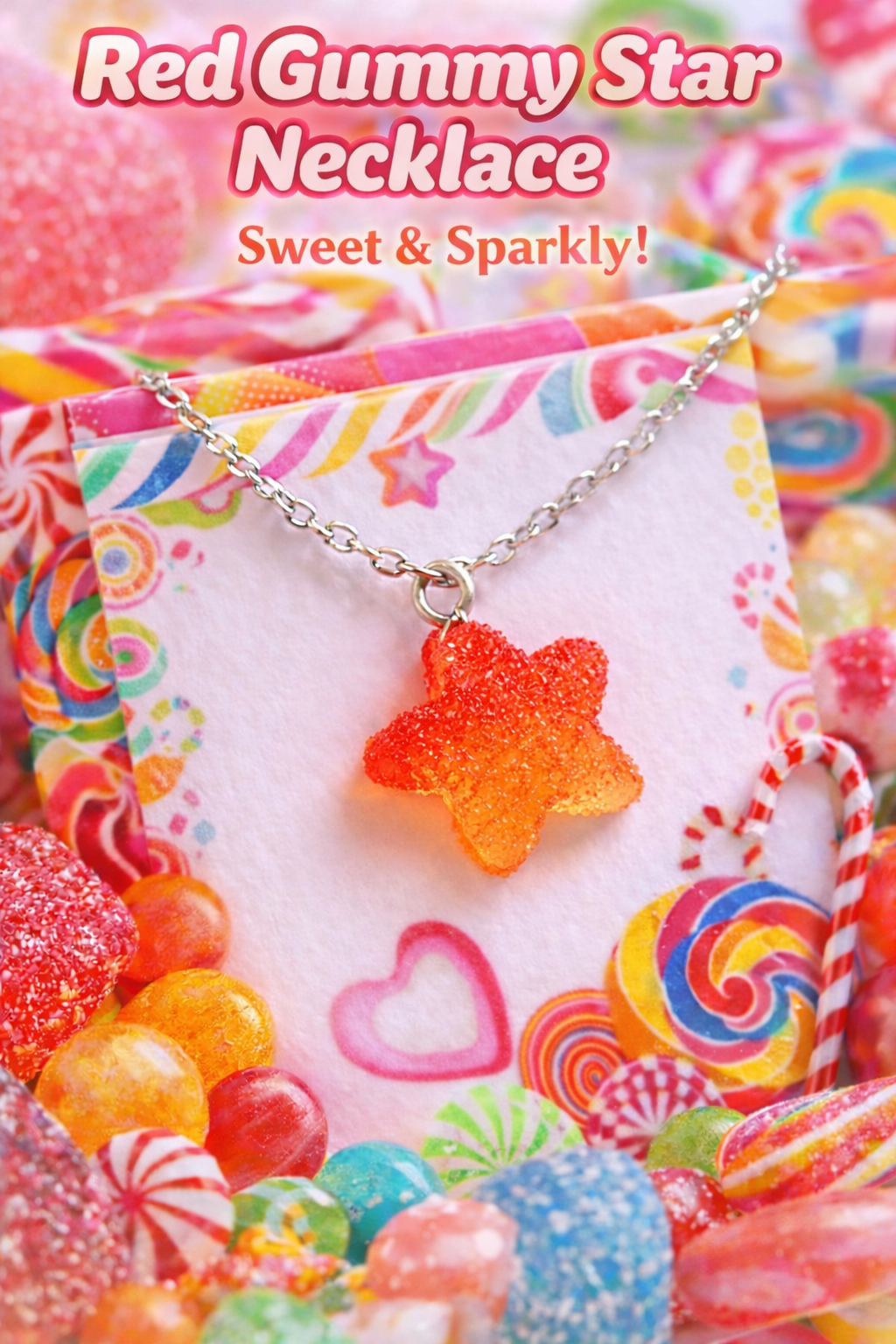 Collane con finte caramelle gommose a forma di stella – Idee regalo carine per bambine e per le piccole invitate ad una festa di compleanno