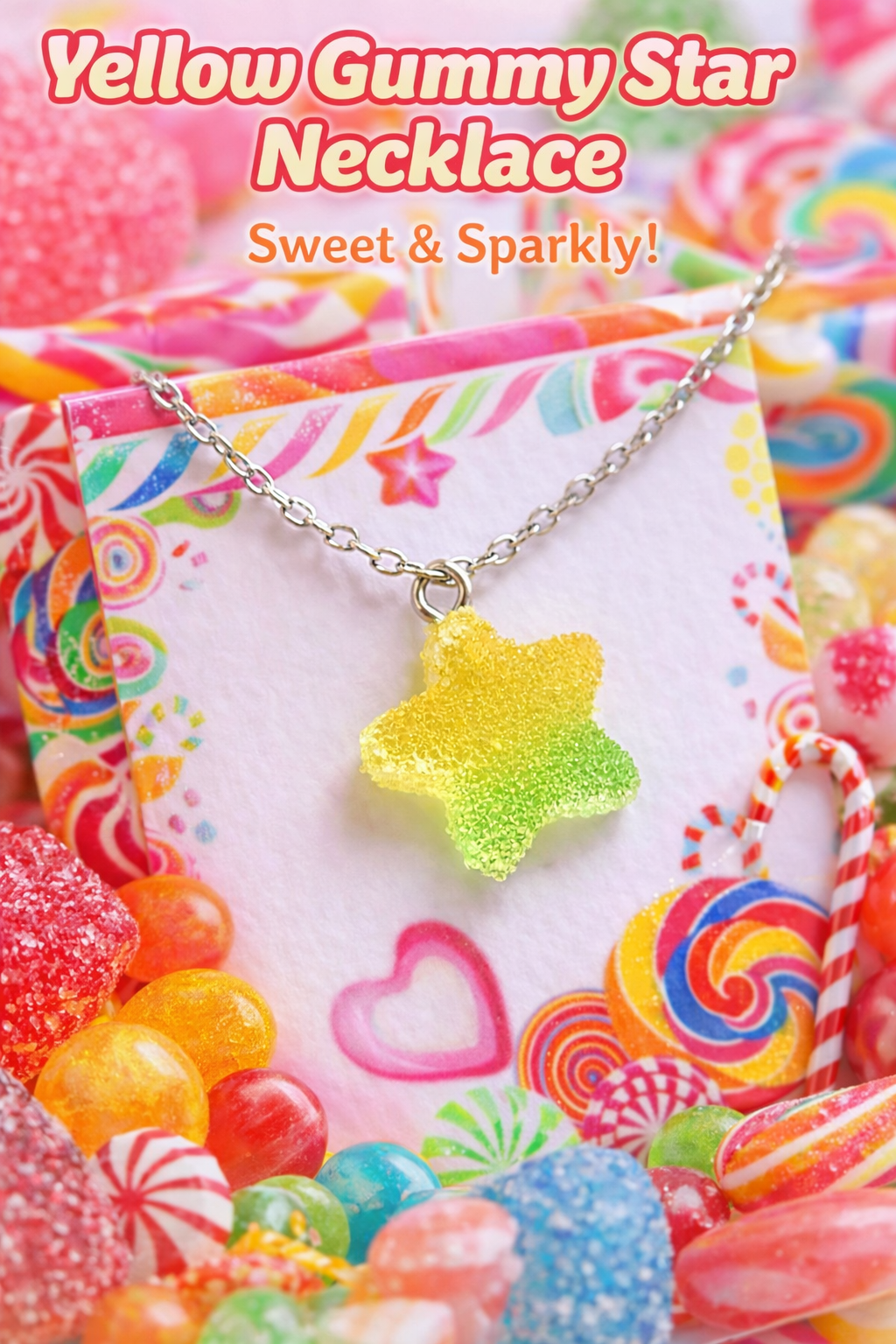 Collane con finte caramelle gommose a forma di stella – Idee regalo carine per bambine e per le piccole invitate ad una festa di compleanno