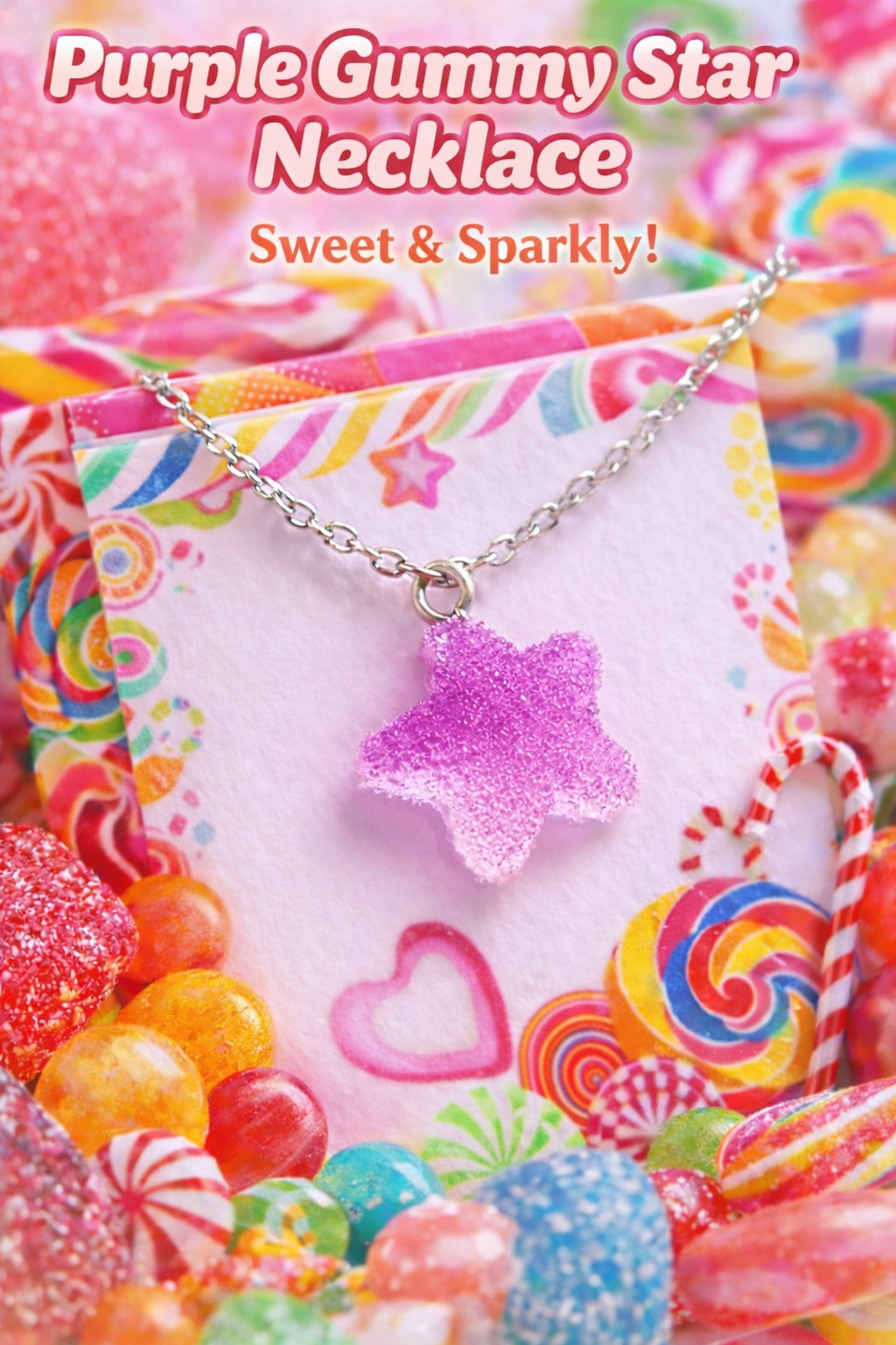 Collane con finte caramelle gommose a forma di stella – Idee regalo carine per bambine e per le piccole invitate ad una festa di compleanno