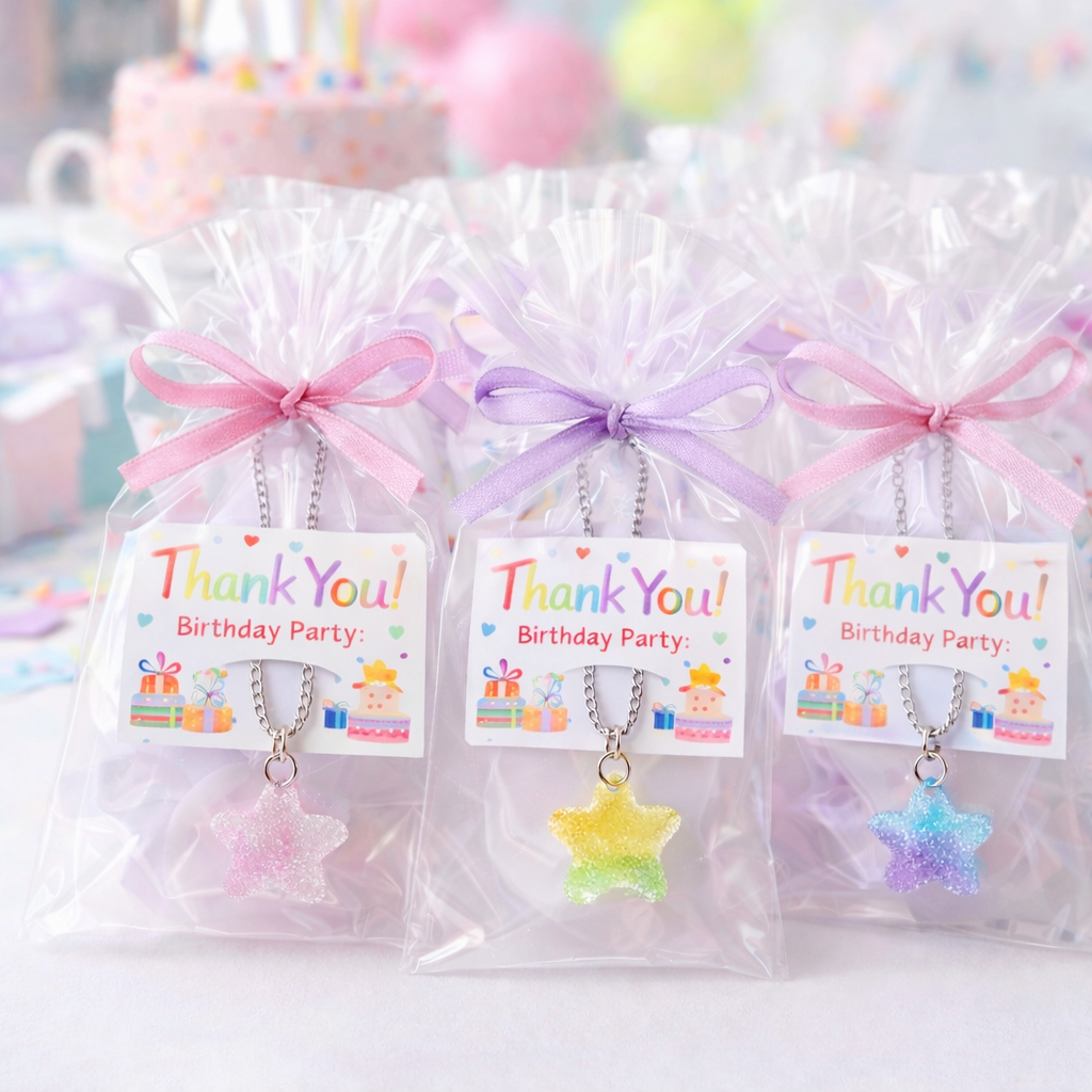 Collane con finte caramelle gommose a forma di stella – Idee regalo carine per bambine e per le piccole invitate ad una festa di compleanno