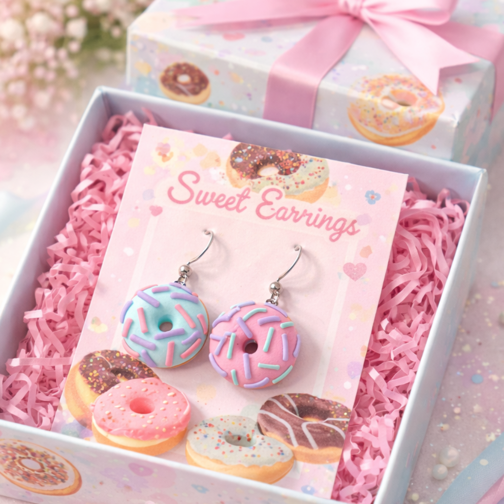 Orecchini Donut colori pastello – Idee regalo compleanno bambina