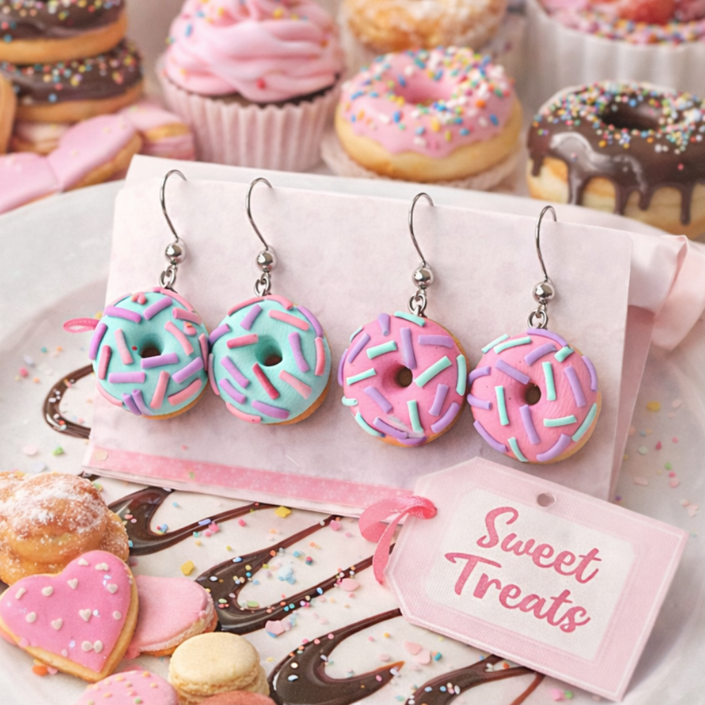 Orecchini Donut colori pastello – Idee regalo compleanno bambina