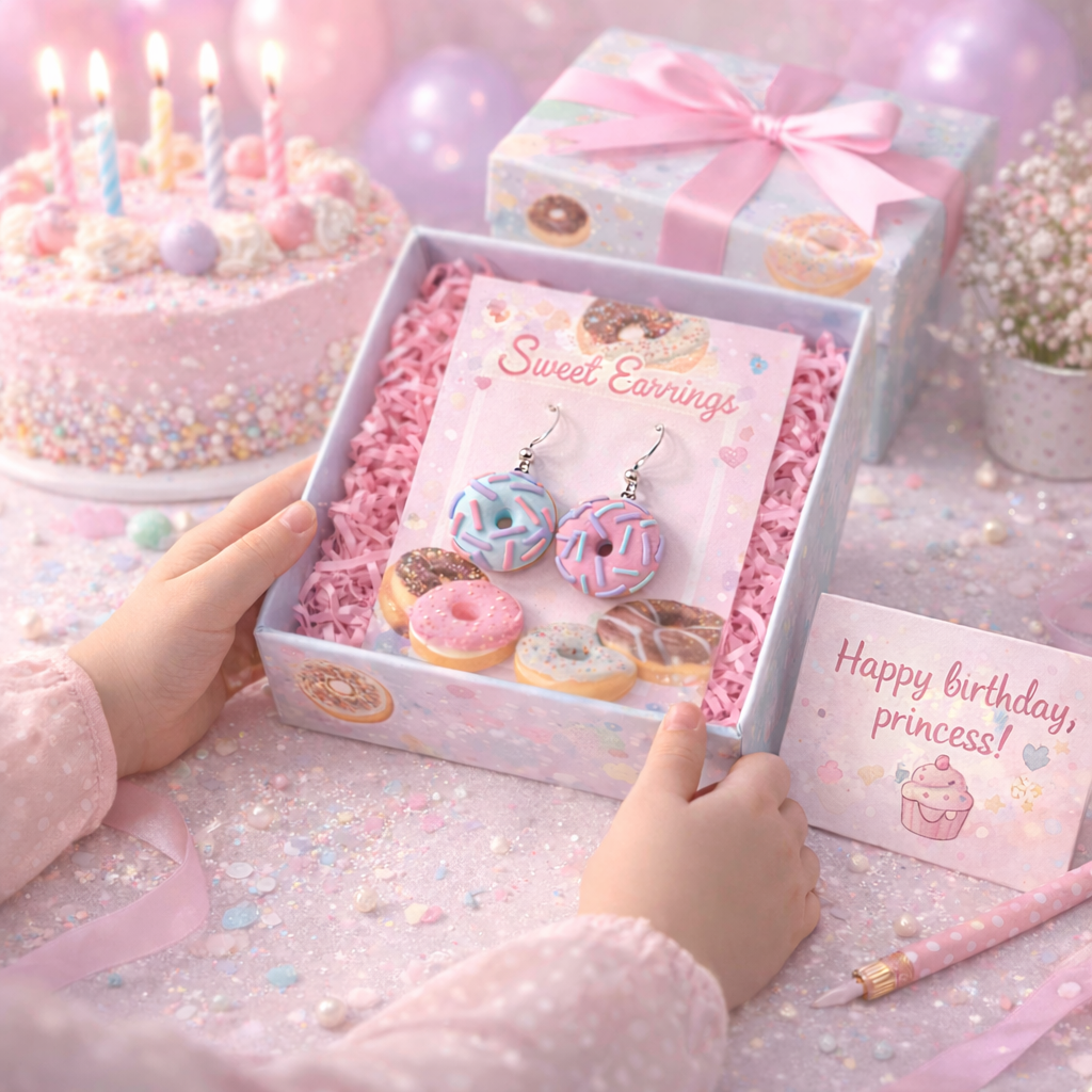 Orecchini Donut colori pastello – Idee regalo compleanno bambina