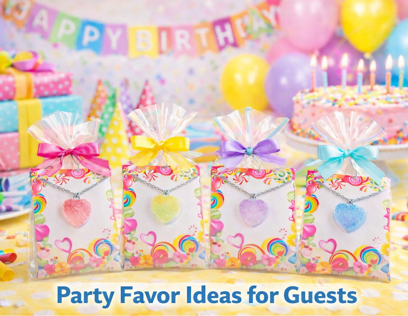 Collane con finte caramelle gommose a forma di cuore – Idee regalo carine per bambine e per le piccole invitate ad una festa di compleanno (Copia)