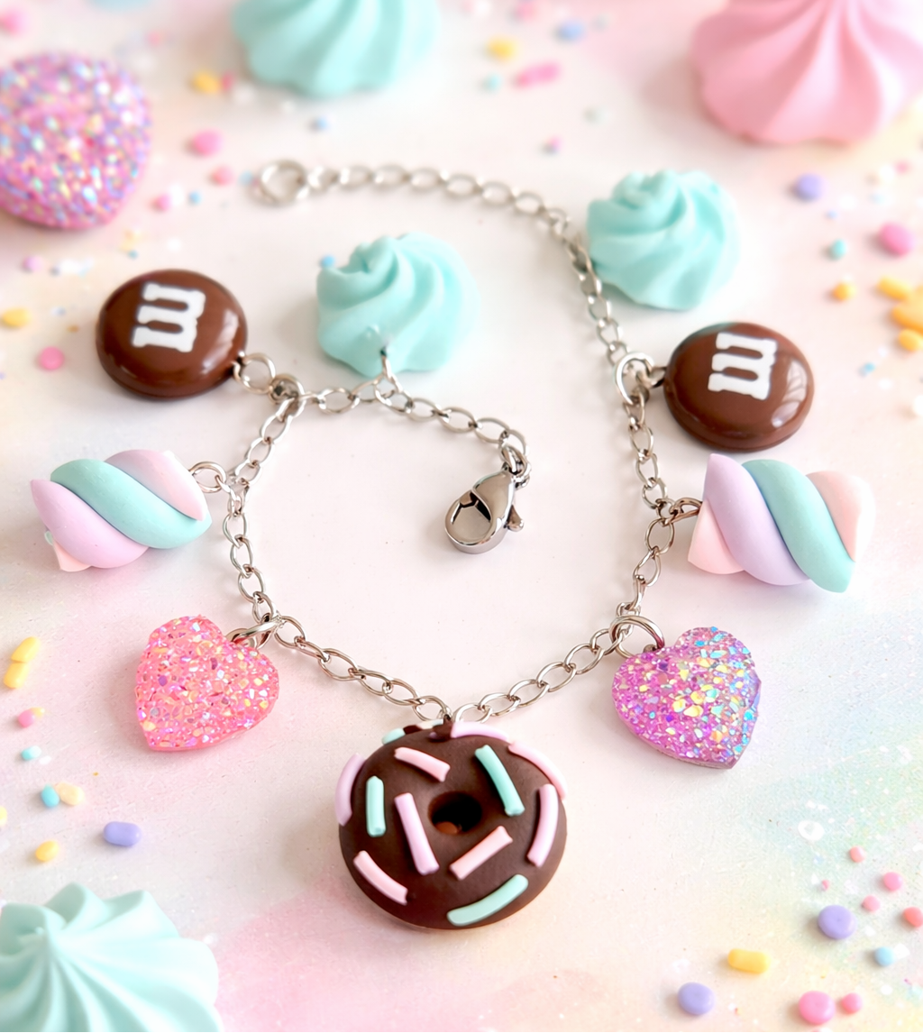 Bracciali con finti dolcetti color cioccolato