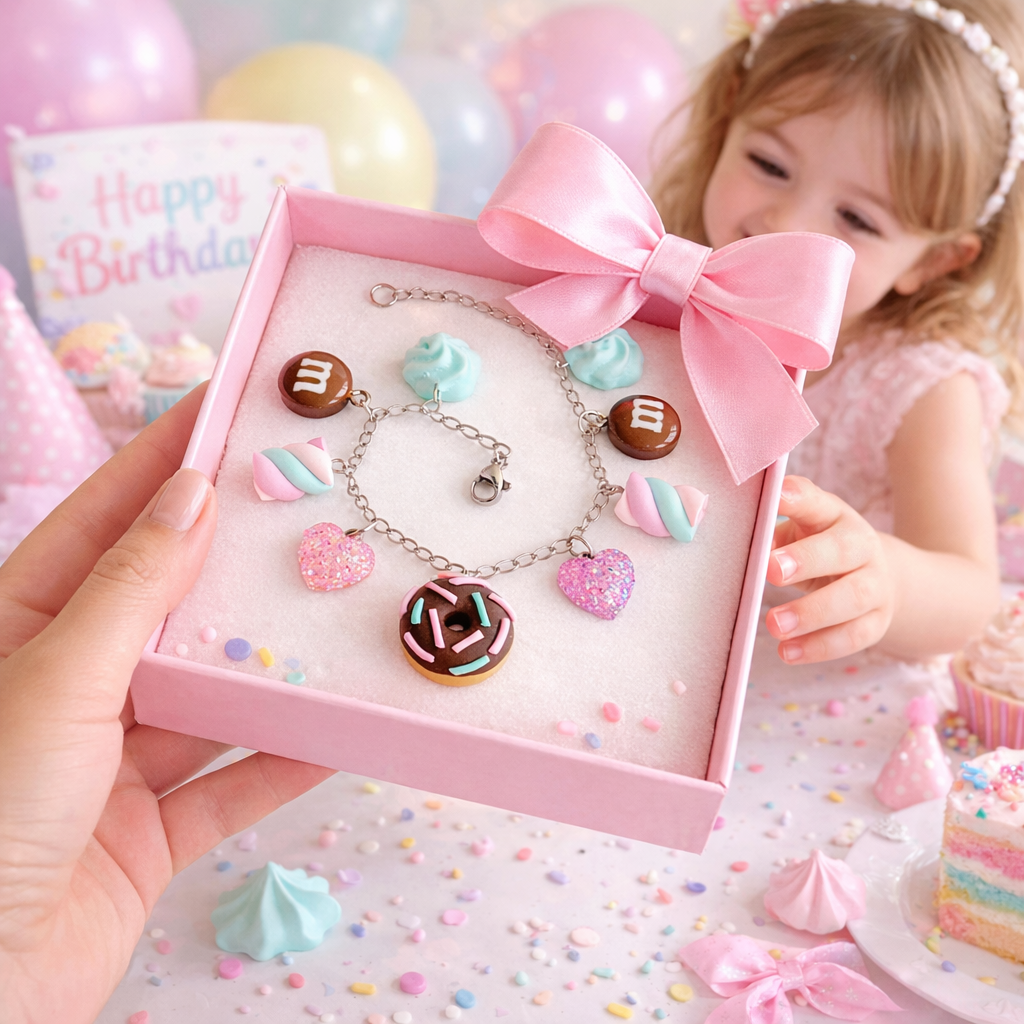 Bracciali con finti dolcetti color cioccolato