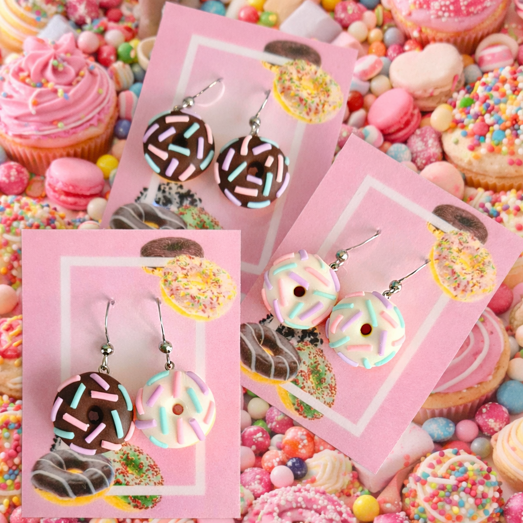 Orecchini Donut in Fimo – Dolci Tentazioni Handmade 🍩
