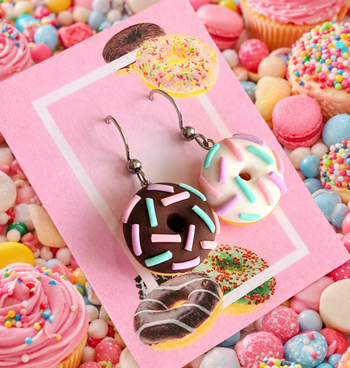 Orecchini Donut in Fimo – Dolci Tentazioni Handmade 🍩