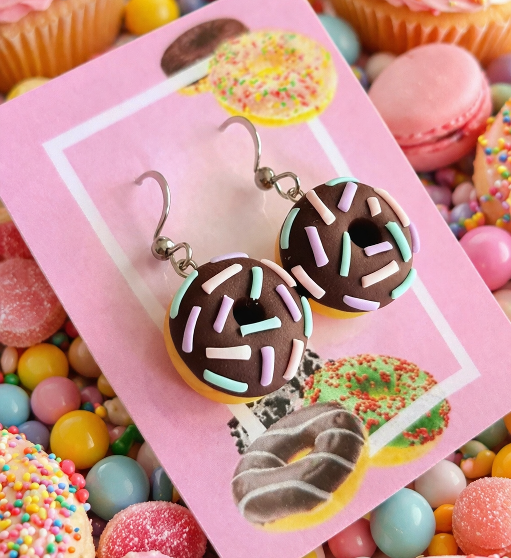 Orecchini Donut in Fimo – Dolci Tentazioni Handmade 🍩