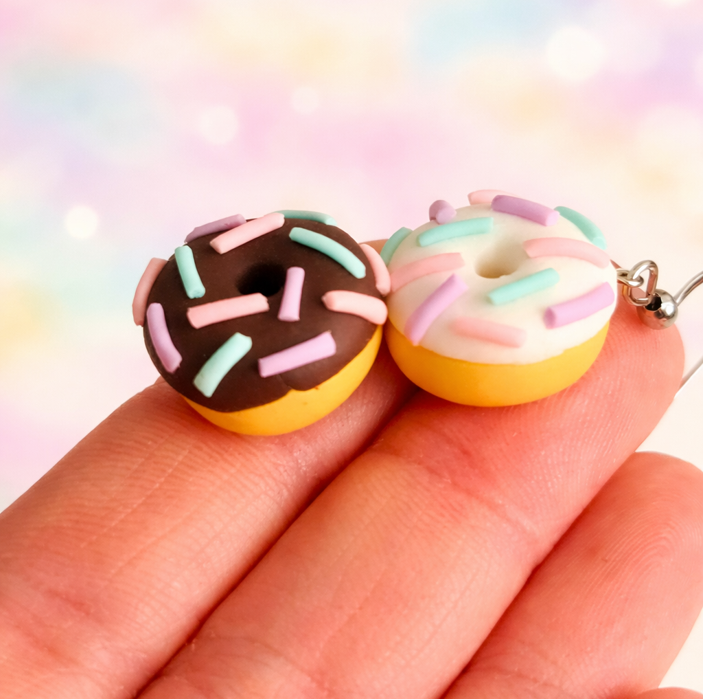 Orecchini Donut in Fimo – Dolci Tentazioni Handmade 🍩