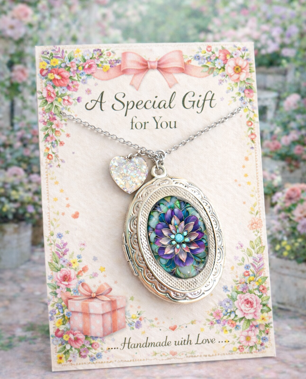 Collana portafoto fiore