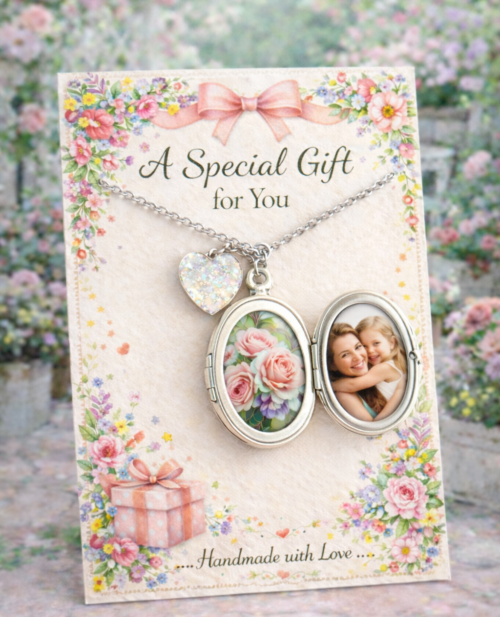 Collana portafoto fiore