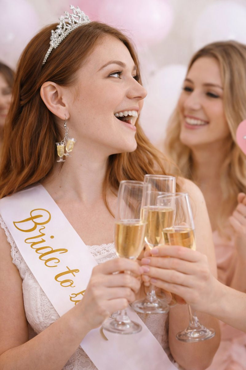 Orecchini Mini Calici con Spumante – Handmade in Svizzera