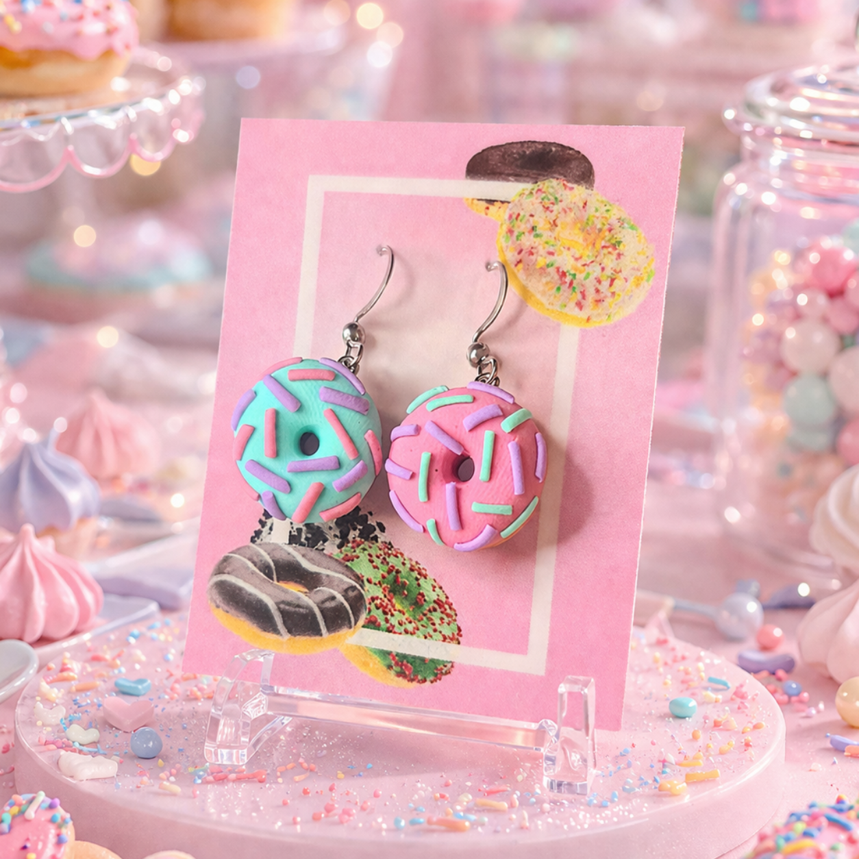 Orecchini Donut colori pastello – Idee regalo compleanno bambina