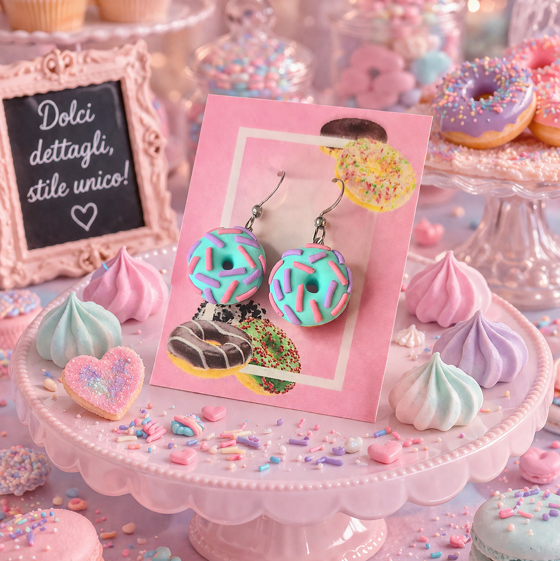 Orecchini Donut colori pastello – Idee regalo compleanno bambina