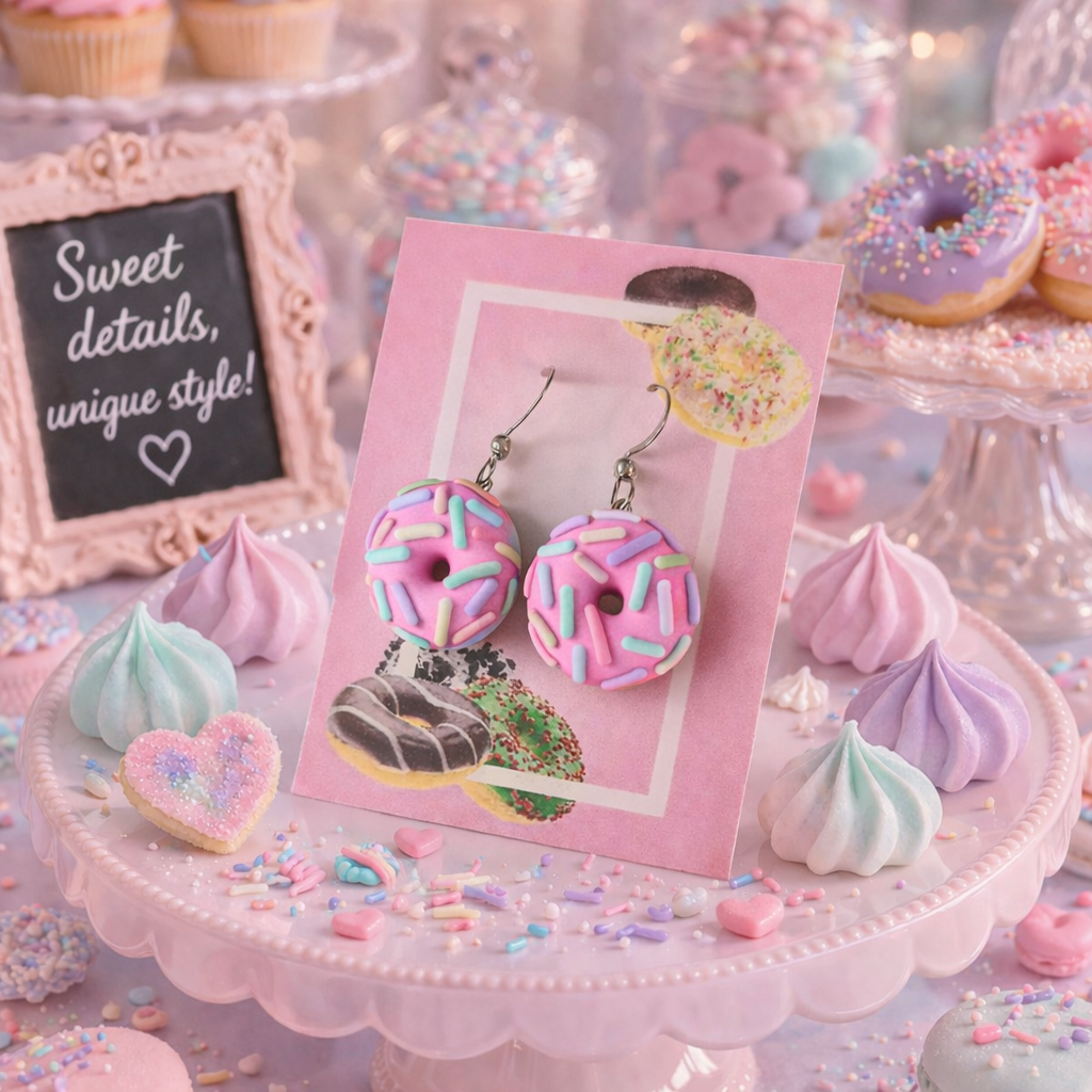 Orecchini Donut colori pastello – Idee regalo compleanno bambina