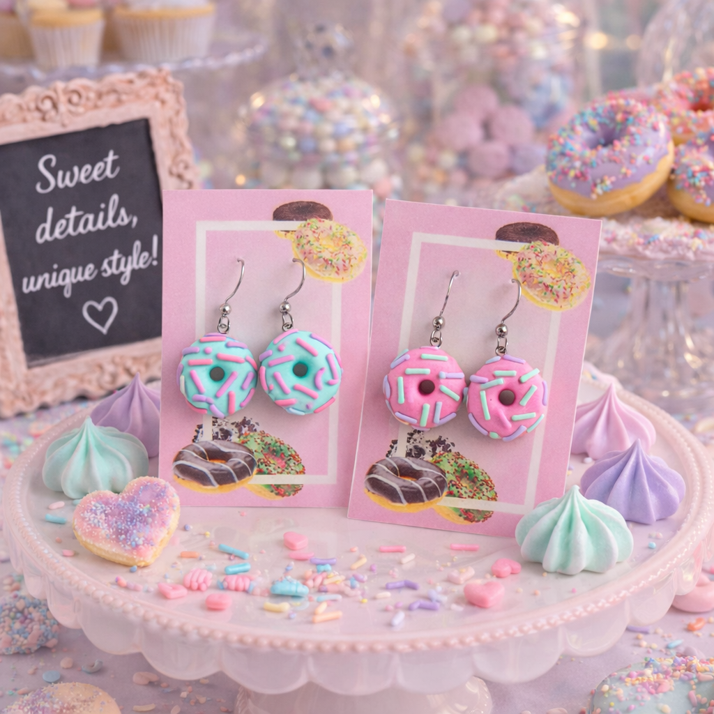 Orecchini Donut colori pastello – Idee regalo compleanno bambina