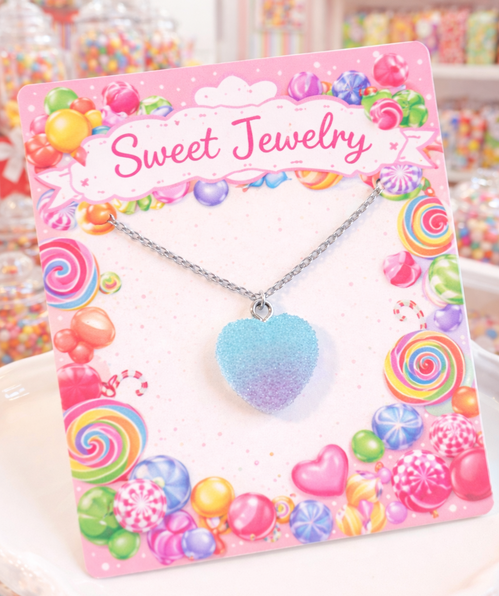 Collane con finte caramelle gommose a forma di cuore – Idee regalo carine per bambine e per le piccole invitate ad una festa di compleanno (Copia)
