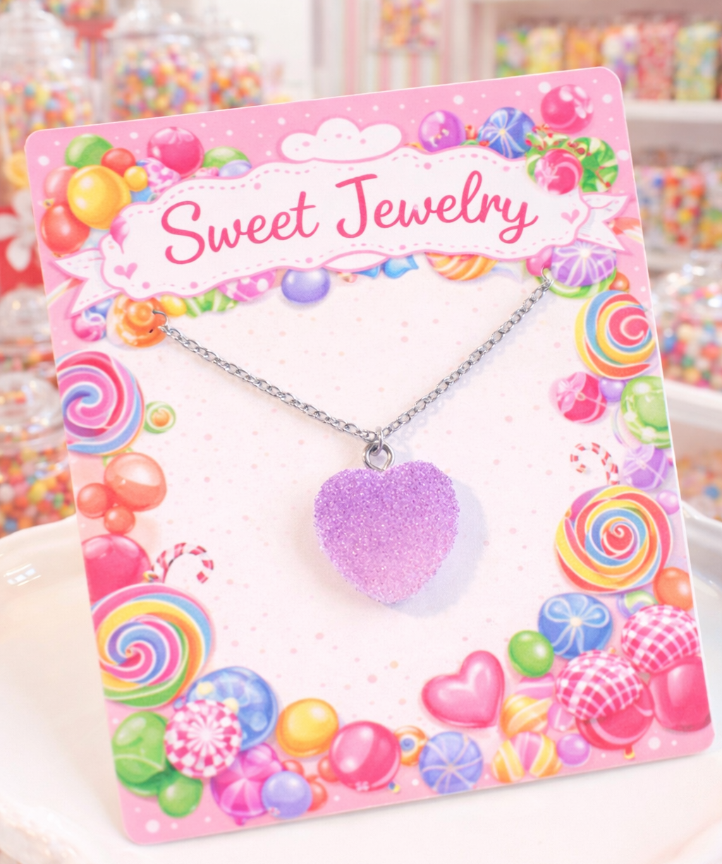 Collane con finte caramelle gommose a forma di cuore – Idee regalo carine per bambine e per le piccole invitate ad una festa di compleanno (Copia)