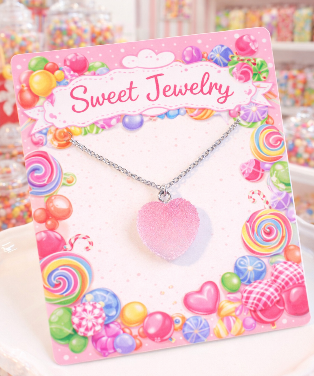 Collane con finte caramelle gommose a forma di cuore – Idee regalo carine per bambine e per le piccole invitate ad una festa di compleanno (Copia)