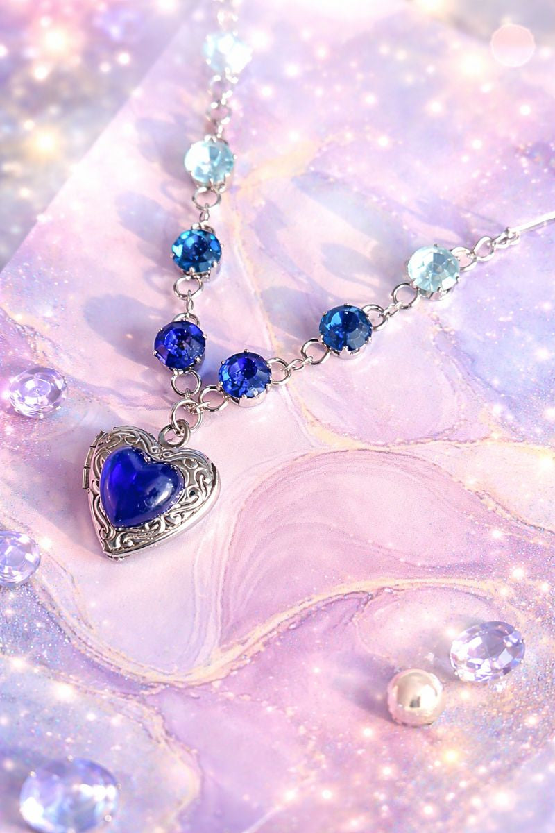 Bracciali artigianali con ciondoli Cuore apribili e strass di vetro – Acciaio Inox Ipoallergenico